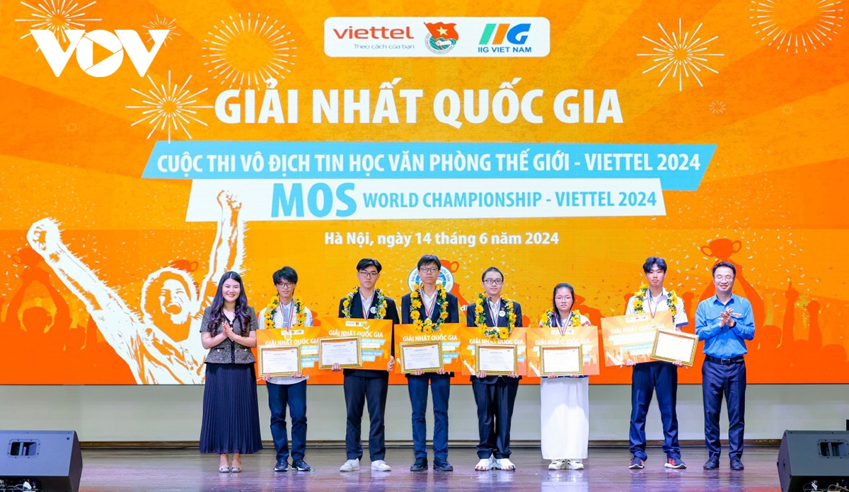 6 thí sinh giành giải vô địch quốc gia cuộc thi Tin học Văn phòng thế giới